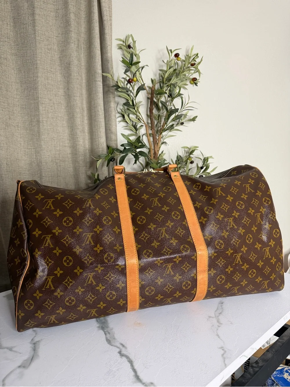 Louis Vuitton Brown Monogram Keepall Bando 60
